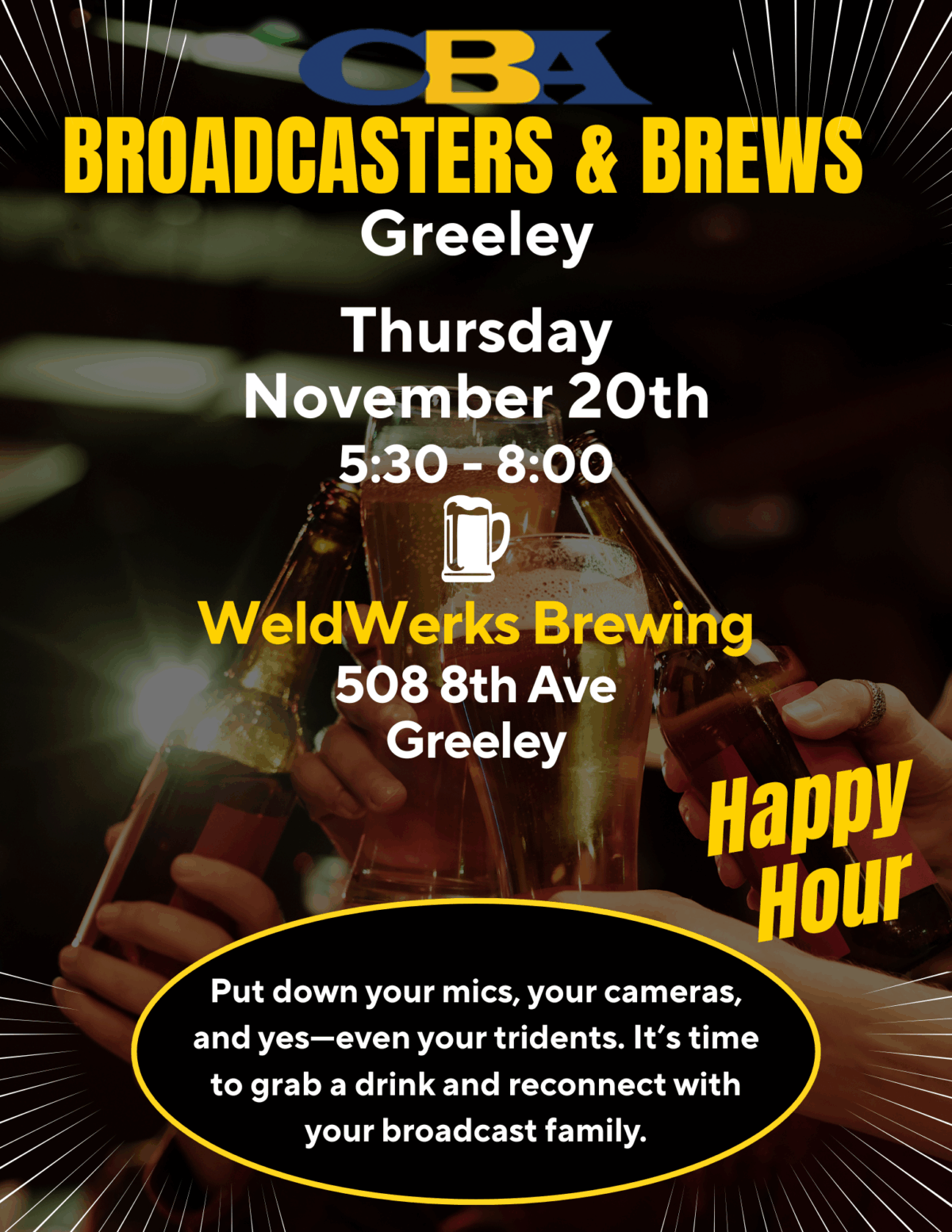 🎙️Broadcasters & Brews Heads  to Northern Colorado!🍻