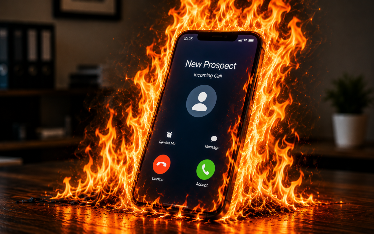 phone on fire